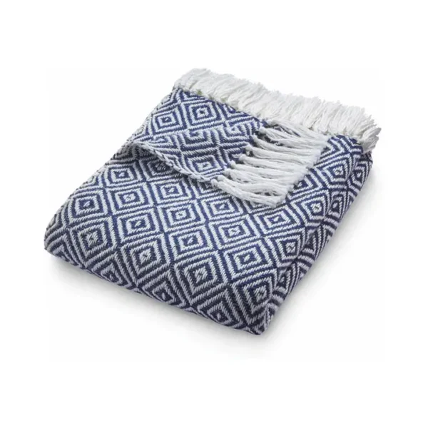 PLAID – COUVERTURE TISSEE 130 X 180 CM BLEU