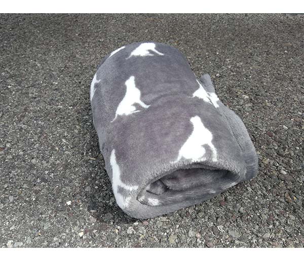 Couverture Pour Chien Et Chat - 52 X 76 Cm - Grise Avec Imprimé Pattes - Polaire Douce - Lavable - Pour Panier, Canapé, Voyage