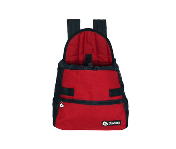 Sac ventral rouge, transport petit chien ou chat - CANISLANA